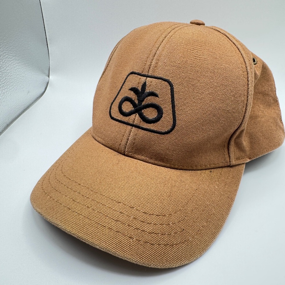 Pioneer Seed Corn Hat OSFM Brown Canvas Snapback Trucker Cap Logo Agriculture